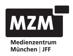 Logo MZM Medienzentrum München JFF schwarz weiß